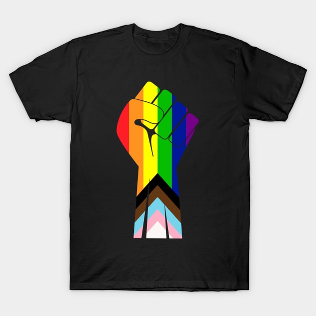 Raised Fist - BLM / Pride T-Shirt by Forsakendusk